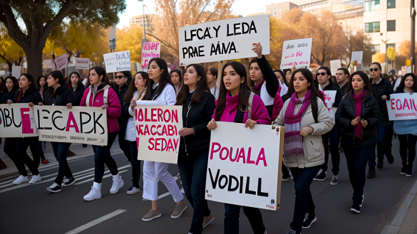 un grupo de mujeres marchando por una calle con carteles que decían, licy leda prime amaa, Dahlov Ipcar, imagen promocional, una foto de archivo, verdadismo
