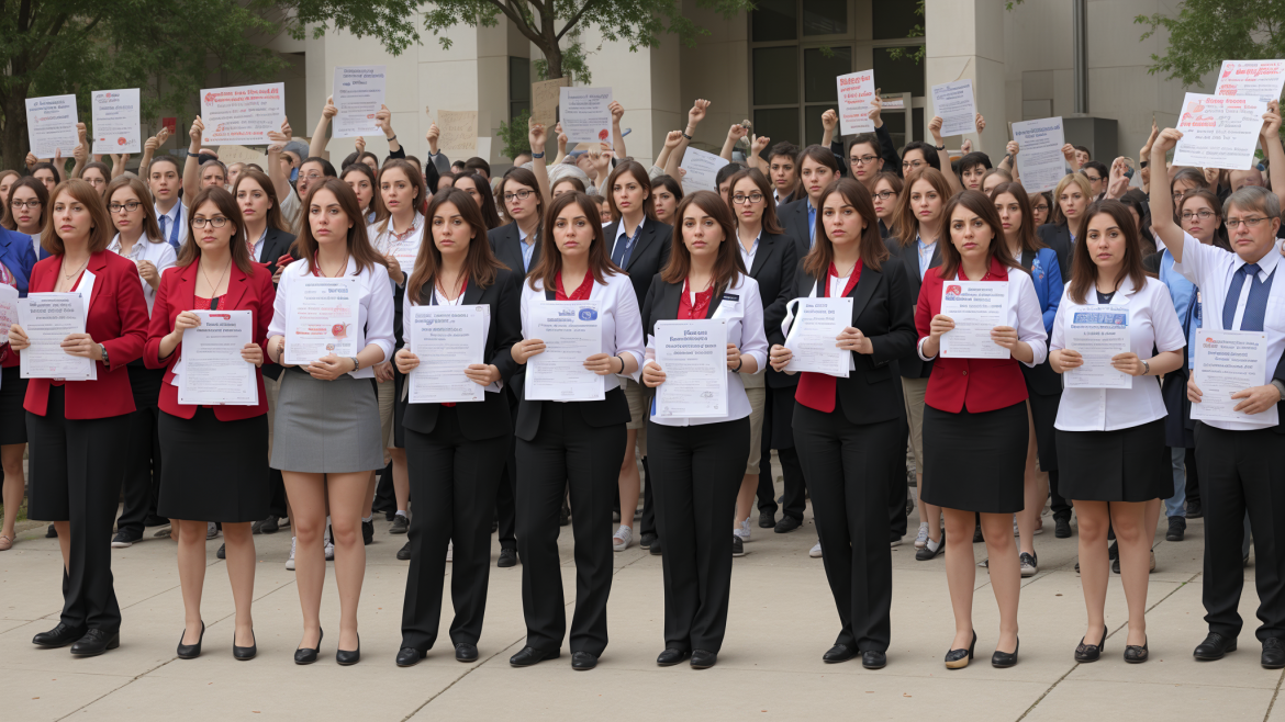 un grupo de personas sosteniendo papeles y posando para una foto junto con otras personas sosteniendo carteles y levantando las manos, Carlos Berlanga, fotografía profesional, una fotografía, escuela americana de barbizon