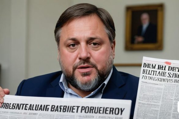 un home que sosté un diari amb una mirada de sorpresa a la cara i una mirada de sorpresa a la cara mentre sosté un diari, Balázs Diószegi, zabrocki, una fotografia d'estoc, premsa privada