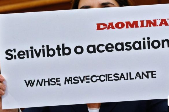 una dona que sosté un cartell que diu, sevivibbto o acusació? whine assecies allate, Edi Rama, imatge promocional, un cartell, estil tipogràfic internacional