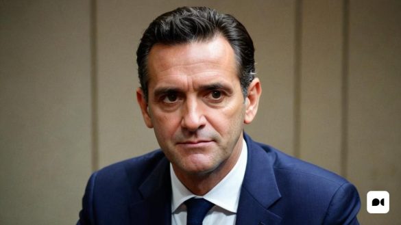 un home amb vestit i corbata mirant la càmera amb una mirada seriosa a la cara i les espatlles, Antoni Pitxot, thierry doizon, un retrat, plasticien