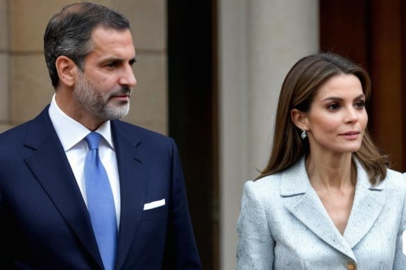 un home i una dona amb vestit i corbata caminant junts per fora d'un edifici amb les portes obertes i una maneta al fons, Eva Gonzalès, simetria perfecta, una foto, gòtic internacional
