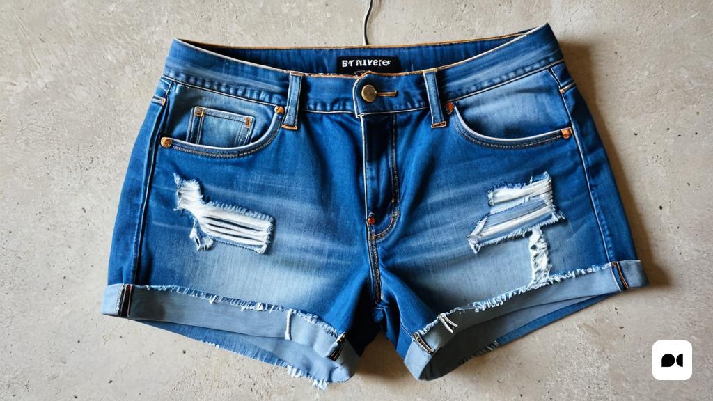 Primark Distressed Ripped Denim Shorts Urban Style and Trend premium t