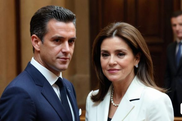 un home i una dona junts en una habitació, un d'ells amb vestit i l'altre amb corbata, Eva Gonzalès, simetria perfecta, una foto, gòtic internacional