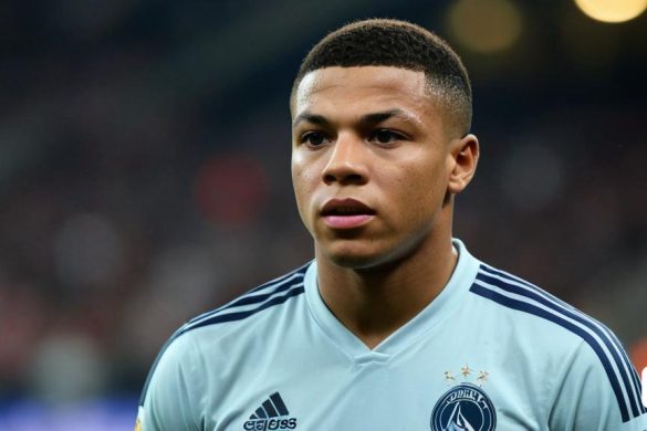 un jugador de futbol està mirant la càmera amb una mirada seriosa a la cara i al pit, mentre està dret en un estadi, Emerson Silva, futur, una pintura impressionista, renaixement de Harlem