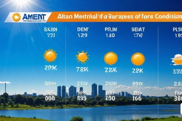 un mapa meteorològic que mostra la temperatura mitjana de la ciutat d'edmonton, Canadà, en un dia assolellat amb el sol brillant, Edi Rama, músculs facials, una pintura mat detallada, dau-al-set