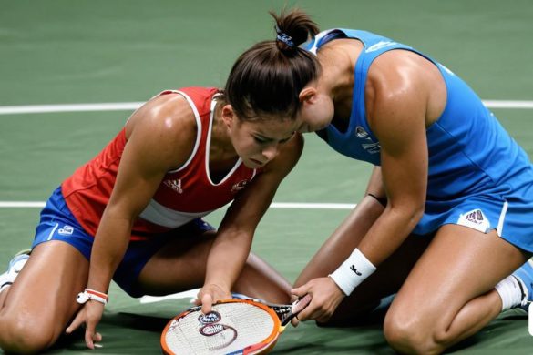 dues dones agenollades a una pista de tennis amb una raqueta a les mans i una pilota a la mà, Anna i Elena Balbusso, pintura barroca, fotografia microscòpica, simbolisme