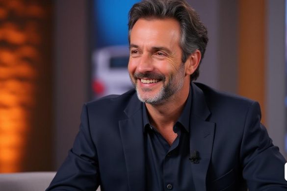un home amb barba i camisa negra somriu a la càmera mentre s'asseu en un sofà gris, Alexis Grimou, thierry doizon, a stock photo, les nabis