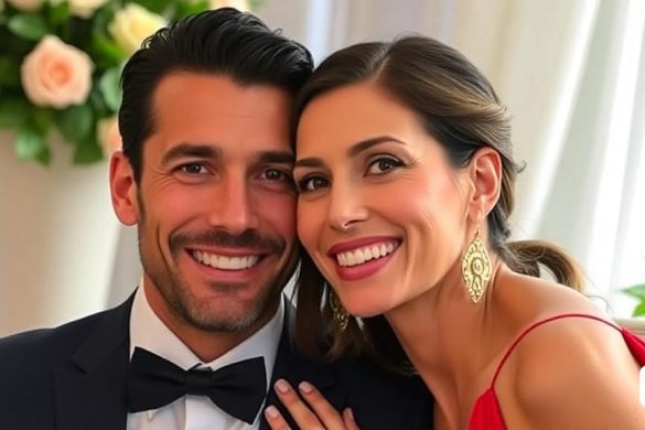 un home i una dona somriuen per una foto junts en una habitació amb flors i una finestra darrere d'ells, Dan Scott, imatge promocional, una imatge, premsa privada