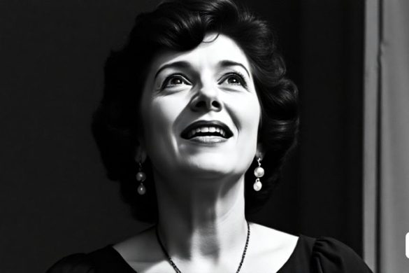 una dona amb un collaret i unes arracades al coll somrient i mirant alguna cosa a l'aire amb els ulls ben oberts, Elina Karimova, retrat de cap i espatlles, retrat de personatge, precisió