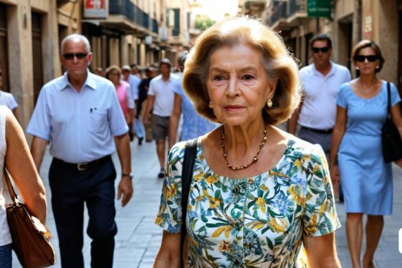 una dona que camina per un carrer amb altres persones que passen al seu costat per una vorera amb uns quants edificis al fons, Eva Gonzalès, poca profunditat de camp, una foto de tilt shift, incoherents