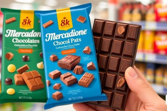 una persona que té una barra de xocolata a la mà i una barra de xocolata a l'altra mà en una botiga, Aquirax Uno, foto de producte, foto d'estoc, veritat