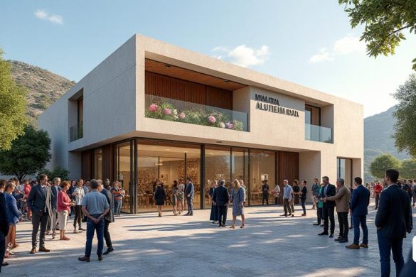 La escena se desarrolla en el recién inaugurado Centro de Atención Primaria (CAP) en Ciutat de Valls. El edificio se alza orgulloso, con un diseño arquitectónico moderno, con grandes ventanales que permiten que la luz natural inunde el interior. Fuera, se reúne una multitud, entre ellos dignatarios como el jefe de Gobierno, Xavier Espot, el alcalde de Andorra la Vella, Sergi González, y la consejera de Salud, Helena Mas. El ambiente es festivo y festivo, con decoraciones coloridas que adornan la entrada. Personas de todas las edades, especialmente los residentes mayores del barrio, están presentes, expresando su gratitud por la instalación tan necesaria. El sonido de conversaciones animadas llena el aire mientras se pronuncian discursos, destacando la importancia del nuevo centro para brindar servicios de atención médica esenciales a la comunidad. Cerca, un grupo de profesionales de la SAAS y el Ministerio de Asuntos Sociales discuten planes para la atención médica y de enfermería, haciendo hincapié en un enf
