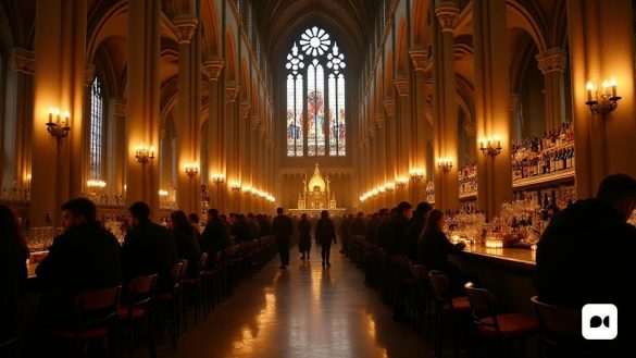 foto de un bar de una cervecería con gente en El sábado 23 de noviembre, a las once horas, la Basílica de la Sagrada Familia acogerá la beatificación de dos mártires de la persecución religiosa de 1936. Por un lado, el párroco de Sabadell Gaietà Clausellas, que fue sacerdote del Asilo de los Abuelos de las Germanettes. Por otro, el platero Antoni Tort, que acogió en su casa a víctimas de la persecución religiosa. La celebración estará presidida por el cardenal Marcello Semeraro, prefecto del Dicasterio para las Causas de los Santos. También concelebrarán la estampa(8k, mejor calidad, obra maestra, muy detallado:1.1)