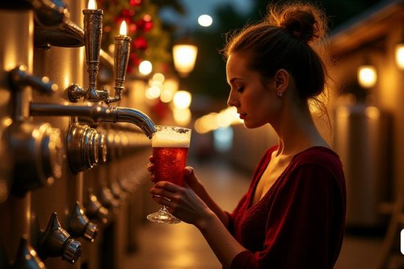 El retrato de una mujer en una cervecería de Sitges ha dado el pistoletazo de salida a la campaña navideña 2024-2025 con el acto de encendido de las luces navideñas y del árbol de Cap de la Vila. Bajo el lema “Sitges, donde cada detalle es Navidad”, el Ayuntamiento presenta un programa de actividades, desde diciembre hasta principios de enero, para promover actos culturales y festivos, mantener vivas las tradiciones y fomentar el comercio local y el consumo responsable. Entre las propuestas destacan actividades tradicionales, actividades infantiles, conciertos, teatro, pes(8k, mejor calidad, obra maestra, muy detallado:1.1)