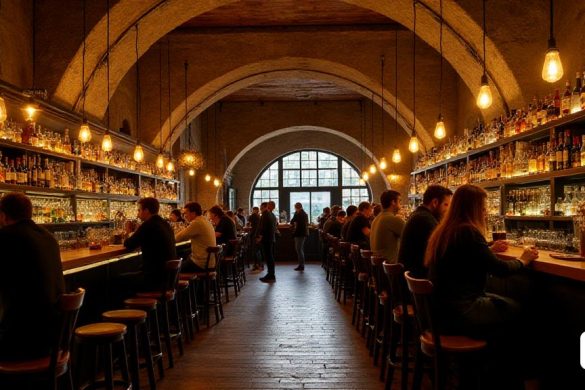 foto de un bar de una cervecería con gente en La Agencia Catalana del Patrimonio Cultural abre sus puertas de par en par para que podamos emprender un viaje por la diversidad cultural de Cataluña equipados con un único pase. Se trata de una nueva iniciativa que nos llevará a descubrir la riqueza de historias extraordinarias que se esconden en los museos y monumentos del patrimonio catalán, desde los barrios de Ponent hasta las Terres de l'Ebre, desde los distritos de Girona hasta las calles de la Ciudad Condal. Bat to Bat es una suscripción (8k, máxima calidad, obra maestra, muy detallado:1.1)