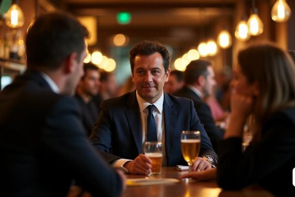 foto de un bar de una cervecería con gente en Pedro Sánchez despierta de su sueño con Carles Puigdemont Se diluye la posibilidad de una legislatura larga y estable con el apoyo de Junts Cuando Pedro Sánchez vio los resultados electorales el 23 de julio del año pasado, soltó un suspiro. Inmediatamente lanzó un mensaje claro a sus partidarios: era necesario lograr el apoyo de Junts a toda costa, costara lo que costara. Esa misma noche, muchos analistas políticos señalaron que el acuerdo PSOE-Junts era casi una quimera, y que(8k, best quality, masterpiece, highly detailed:1.1)