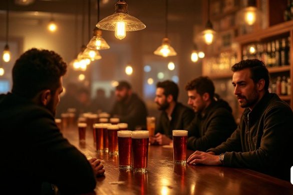 foto de un bar de una cervecería con gente en Trump, Siria, Iberoamérica y el crimen organizado Estos días proliferan en las redes los grandes expertos en el conflicto sirio, que llevaba congelado desde 2017 y que ha vuelto a ser noticia tras una sorprendente y rapidísima resolución. Debo confesar que, a pesar de haber trabajado en este conflicto durante un par de meses en 2018, entender la composición del grupo opositor (8k, mejor calidad, obra maestra, muy detallado:1.1)