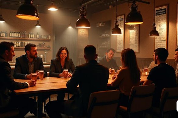 Interiorismo con gente tomando una cerveza en una cervecería La Policía Nacional ha desarticulado un grupo criminal que se dedicaba al contrabando de hachís desde la Ametlla de Mar. En la operación denominada 'Sorpresa' han interceptado a tres individuos que conducían una furgoneta de motor alto robada. Estos individuos iban armados con una metralleta de asalto del calibre 7,65 y munición (7,65 mm). En el vehículo transportaban 21 fardos de hachís, 845 kilos de droga. Para intentar evitar la detención, los narcotraficantes embistieron el vehículo policial y(8k, mejor calidad, obra maestra, muy detallado:1.1)