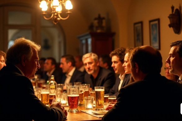 La foto de la barra de una cervecería con gente en La muerte de Francesc Antich me ha hecho recordar un acto, cargado de simbolismo, al que asistí en 2009, en el Castillo de Bellver de Palma. El traspaso del mandato de la presidencia de la Eurorregión Pirineos Mediterráneo que ostentaba el entonces presidente de las Islas Baleares, Francesc Antich, al presidente del Languedoc-Roussillon, George Frêche, con la presencia del presidente catalán José Montilla, fue un homenaje al gran dinamizador de este proyecto político, económico y cultural, Pasqual Marag.(8k, mejor calidad, obra maestra, muy detallado:1.1)