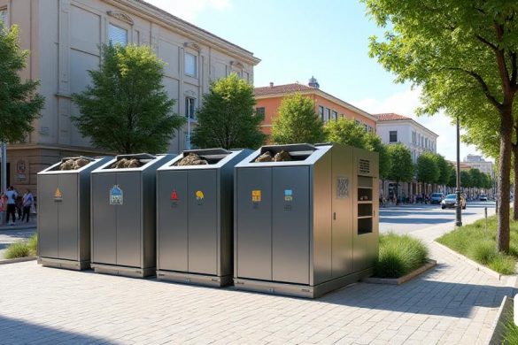 El Ayuntamiento de Reus continúa avanzando en la mejora del sistema de recolección de residuos selectivos con el lanzamiento de la primera isla emergente de gran capacidad en el centro de la ciudad, en particular en la calle Salvador Esprius. Este nuevo sistema, que reemplazará gradualmente los contenedores subterráneos en varias partes del centro urbano, permite separar todas las fracciones de desechos y mejorar la limpieza y la estética de las calles. El reemplazo progresivo de los contenedores subterráneos por EMS (8k, mejor calidad, obra maestra, muy detallada: 1.1)