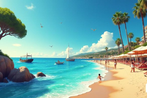 La portada del ECO presenta una escena vibrante y llena de vida que captura la esencia de la apertura de la temporada de las playas. En el fondo, el mar azul 'turquesa' brilla bajo la luz del sol, con pequeñas olas que se rompen suavemente en la arena dorada. A la izquierda, se pueden ver cinco 'bar de playa de colores con sus persianas de altura, decoradas con' partidos 'y' flores 'que proporcionan un tono festivo. Cada bar de playa tiene un nombre distintivo, como 'Republic', 'Papaya' y 'Aqua', escrito en 'tipografía' alegre y atractiva. En el centro, se muestra una imagen emocional de un bebé '18 días' en los brazos de un agente de la 'policía local', que sonríe con un aire de satisfacción, simbolizando la historia con un final feliz. Alrededor, puedes ver 'familias' disfrutando del día, con niños jugando en la arena y los adultos que se relajan bajo paraguas brillantes. En el lado derecho, un pequeño grupo de 'autos históricos' está preparado para el rally, con sus brillantes 'pinturas' y 'diseños' clásic