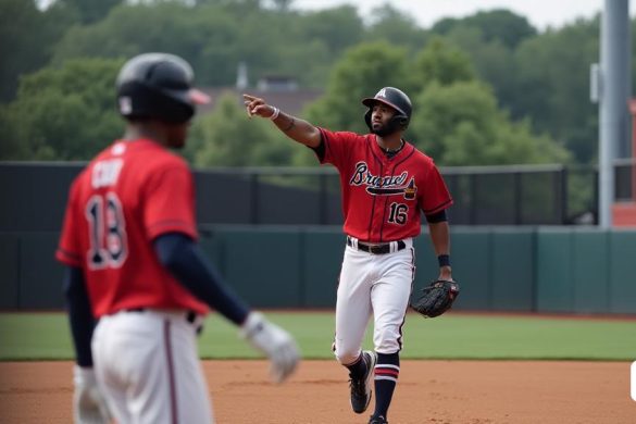 ATLANTA - Cerca del final de la práctica de bateo el viernes por la tarde, se le preguntó al entrenador de batales de los Bravos de Atlanta, Tim Hyers, sobre Ronald Acuña Jr., preparándose para su primer juego en casi un año desde la cirugía de rodilla. "¿Cuáles son las probabilidades de Las Vegas", dijo Hyers, "que se balancea en el primer lanzamiento?" Acuña no solo se balanceó en el primer lanzamiento, sino que también lo pulverizó, convirtiendo una bola rápida Nick Pivetta de 93 mph en el medio del plato en un resonante jonrón de línea de línea de 467 pies que se anunció tan fuerte como humanamente P (8k, mejor calidad, obra maestra, altamente detallada: 1.1)