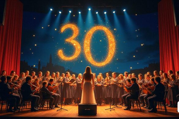 | La Escuela Municipal de Música de Tarragona celebra este viernes 16 de mayo, su 30 aniversario con un concierto en el Fair Palace y los Congresos en Tarragona a partir de las 6:30 p.m. Los estudiantes participarán en este evento, desde el nivel primario y con diferentes grupos: coral, combo y conjunto instrumental. El espectáculo será conducto por la actriz Neus Pàmies y contará con las ilustraciones del artista Octavi Torné. La capacidad de este acto público ya está completa con la invitación (8k, mejor calidad, obra maestra, muy detallada: 1.1)