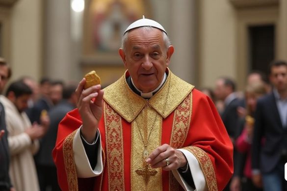 Quien tenga a Dios, ¡no es necesario que se necesite nada! Pere casanovas Santa oblea - ¡Mejor dicho! - ¡Qué días acabamos de vivir con el espectáculo del nuevo Papa en Roma, confirma y Toma! En una sociedad perdida en la inmediatez de las cosas intranscendentes, ahora resulta que el espectáculo estaba en el Plaça Sant Pere, ¡donde una gernación completa de desprecio estaba pendiente del color del humo de una estufa medieval! ¡Bueno, Dios! Claramente, todos tenemos un gen retrógrado que tiende a revivir el pasado en nuestro catacú (8k, mejor calidad, obra maestra, muy detallado: 1.1)
