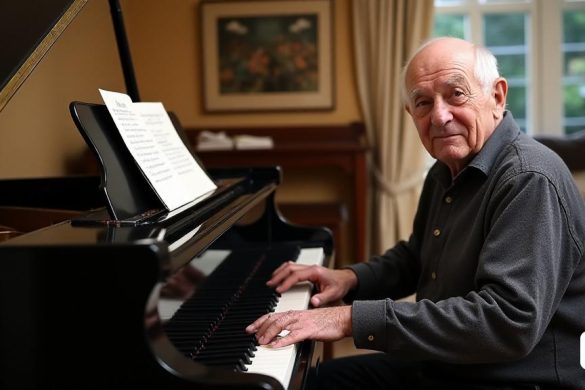 'Temía que nunca volviera a jugar al piano después de los trazos' Un pianista que pensó que nunca volvería a tocar el instrumento después de tener dos golpes ha acreditado al personal en un centro comunitario por recuperarlo en las llaves. Bill Booth, de 77 años, de Chorley, Lancashire, ha jugado piano desde que tenía 11 años, pero pensó que sus días de juego habían terminado para siempre cuando tuvo dos golpes en poco más de un año. Un piano de cola de bebé en la casa que comparte con la esposa Vivien yacía intacta durante casi dos años hasta que fue persuadido (8k, mejor calidad, obra maestra, muy detallada: 1.1)